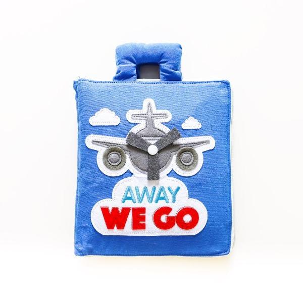 Away we go Fabric Book by Curious Columbus Kids Travel Toys Interactive Book Developmental Toys for Toddlers Gifts Idea Best Seller 2yrs+