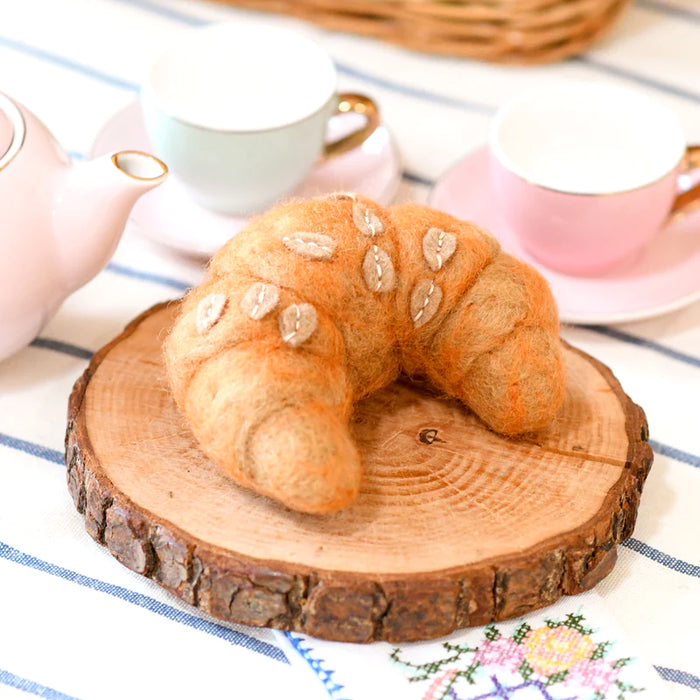 Tara Treasures Felt Almond Croissant Play Food Play Kitchen