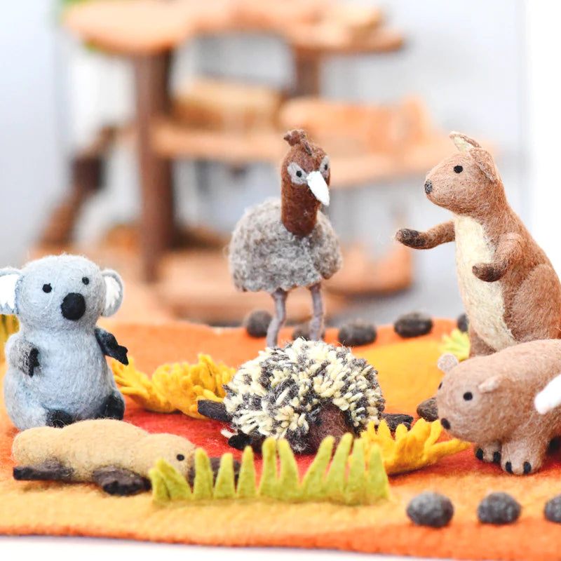 Tara Treasures Felt Kangaroo Australian Animals Pretend & Imaginative Play Felt Animals Retired 3yrs+
