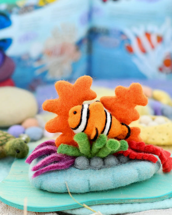 Tara Treasures Felt Coral Reef with Clownfish 2pc Set
