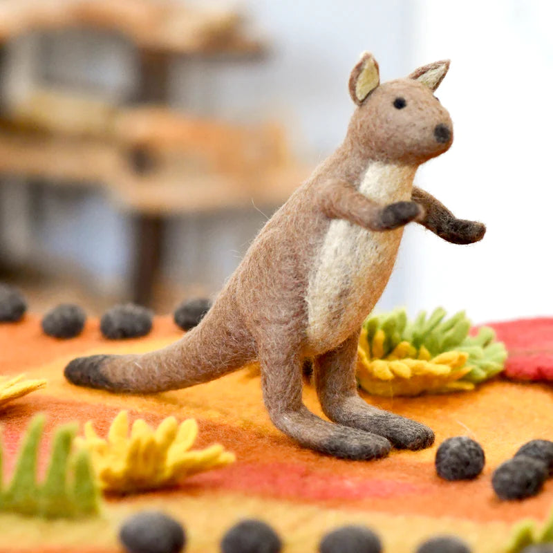 Tara Treasures Felt Kangaroo Australian Animals Pretend & Imaginative Play Felt Animals Retired 3yrs+