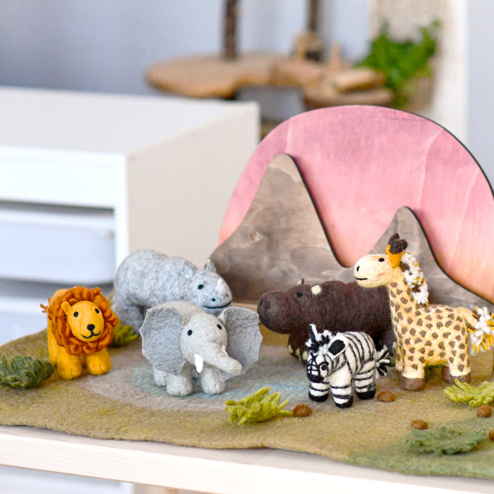 Tara Treasures Felt Safari Rhino Toy