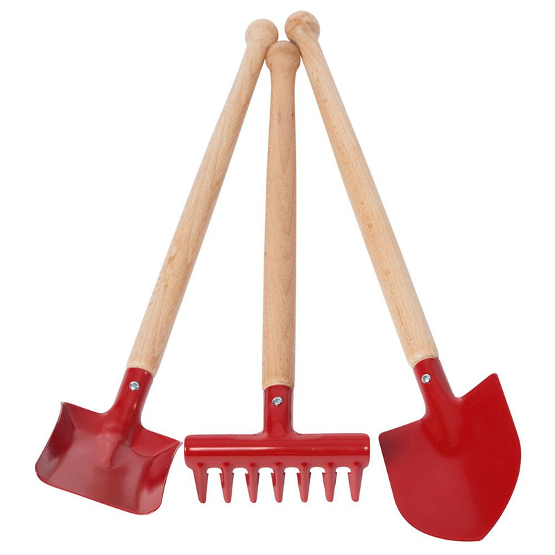 Gluckskafer Child's Gardening Tool Set Red 39cm Montessori Practical Life Materials Developmental Toys for Toddlers Retired 3yrs+