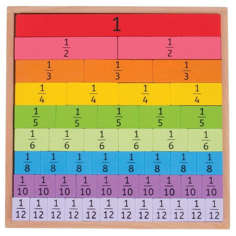 BigJigs Fractions Tray 3yrs+ - My Playroom 