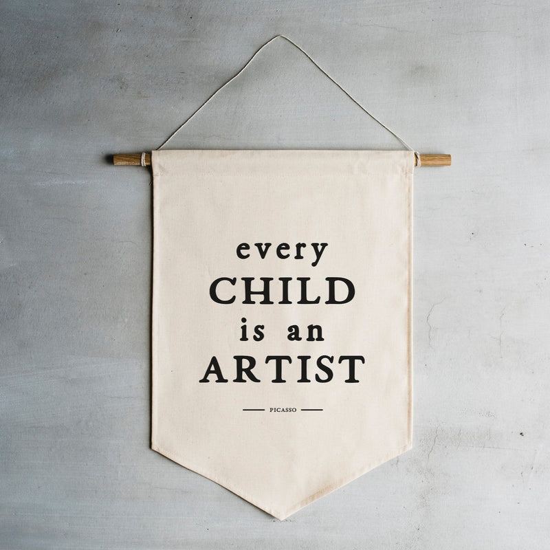 Every Child Is An Artist Canvas Banner