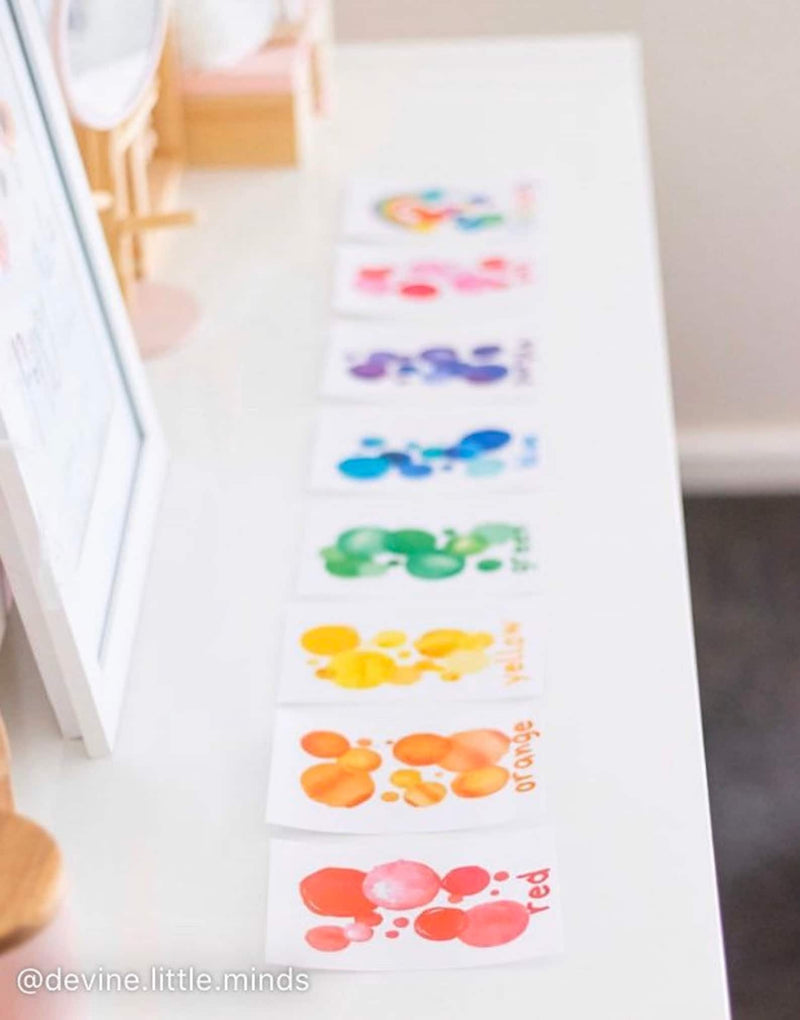 Colours Flash Cards By Devine Little Mind Early Literacy and Mindfulness Developmental Toys for Toddlers Gifts Idea 2yrs+
