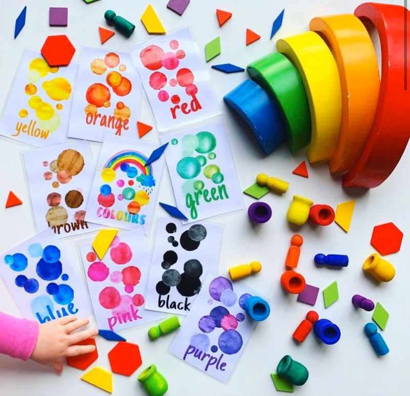 Colours Flash Cards By Devine Little Mind Early Literacy and Mindfulness Developmental Toys for Toddlers Gifts Idea 2yrs+