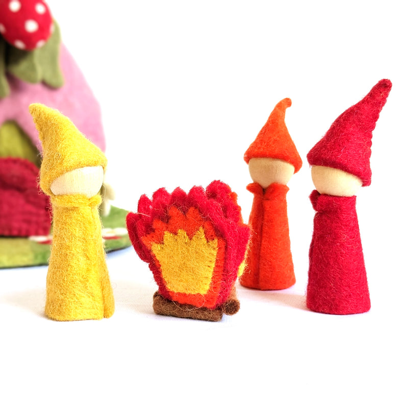 Papoose Felt Mini Fire Pretend & Imaginative Play Toys 3yrs+
