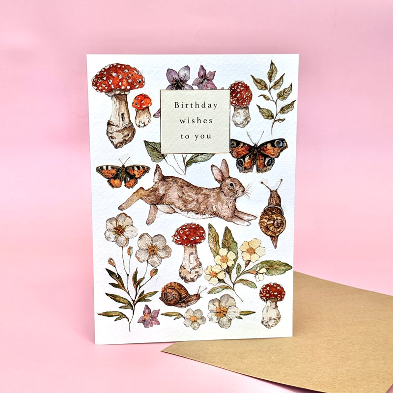 Kids Birthday Card - Flora Bunny By The Almanac Gallery