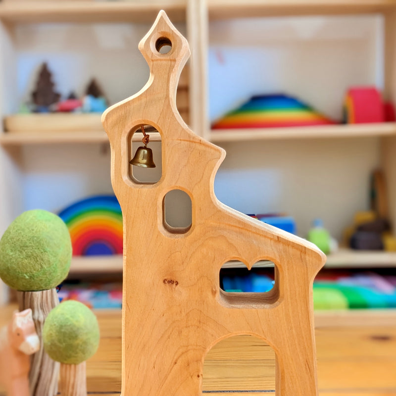 Kinderkram Wooden Bell Tower Pretend & Imaginative Play Best Seller Fairy Unicorn and Castle Theme 3yrs+ (Bulky Shipping)
