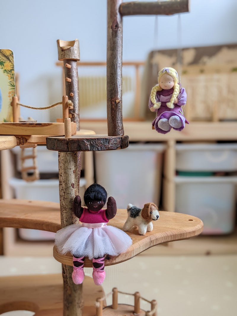 Evi Doll Ballerina Dark Skin Fairy Unicorn and Castle Theme 3yrs+