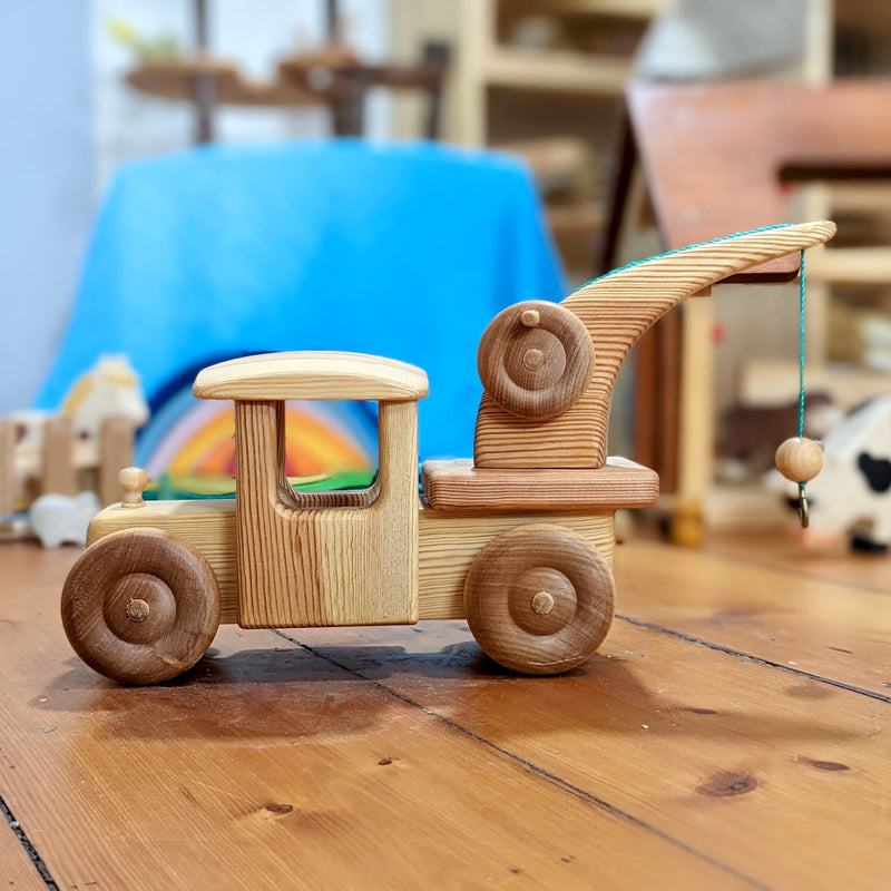 Debresk Big Tow Truck /  Big Crane Wooden Toy Car 3yrs+