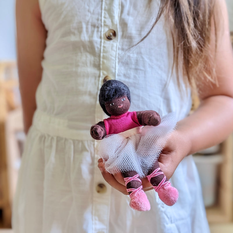 Evi Doll Ballerina Dark Skin Fairy Unicorn and Castle Theme 3yrs+