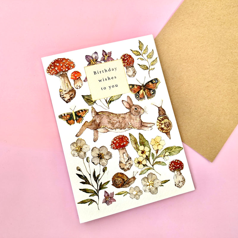 Kids Birthday Card - Flora Bunny By The Almanac Gallery