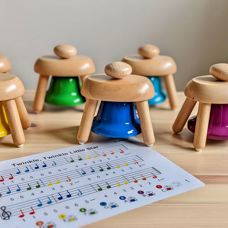 Pat Bells 8 Tones Bell C Major Scale by PlayMe Musical Intruments for Kids Best Seller 3yrs+