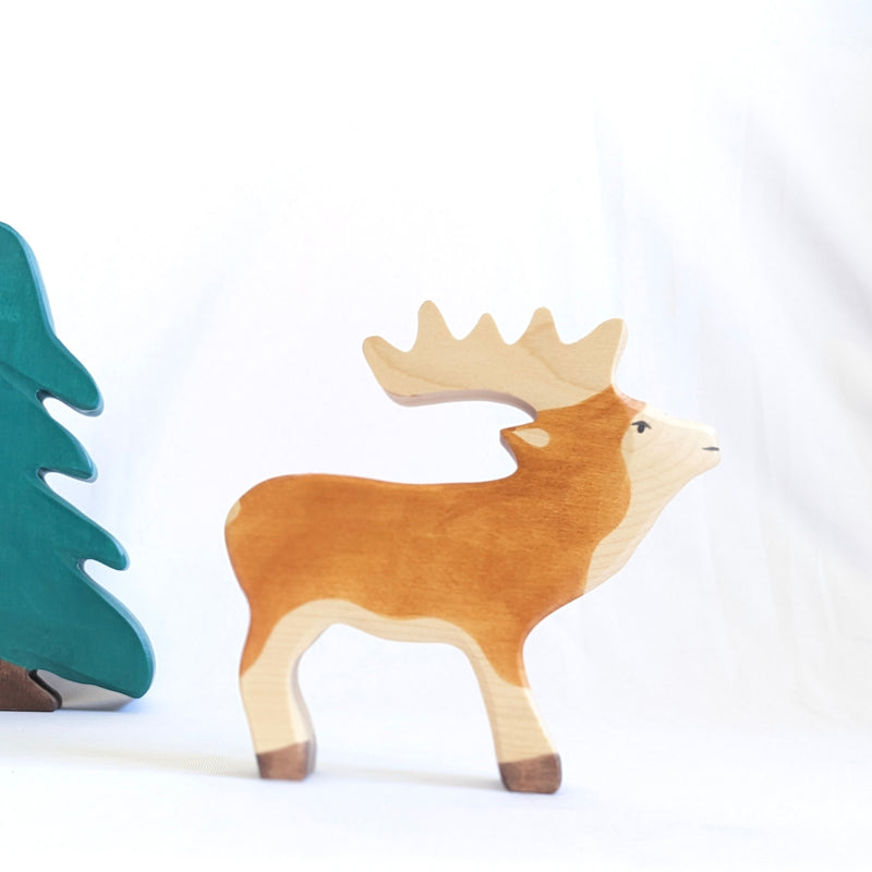 Holztiger Stag Wooden Animals Woodland & Meadow Animal Christmas Range 3yrs+