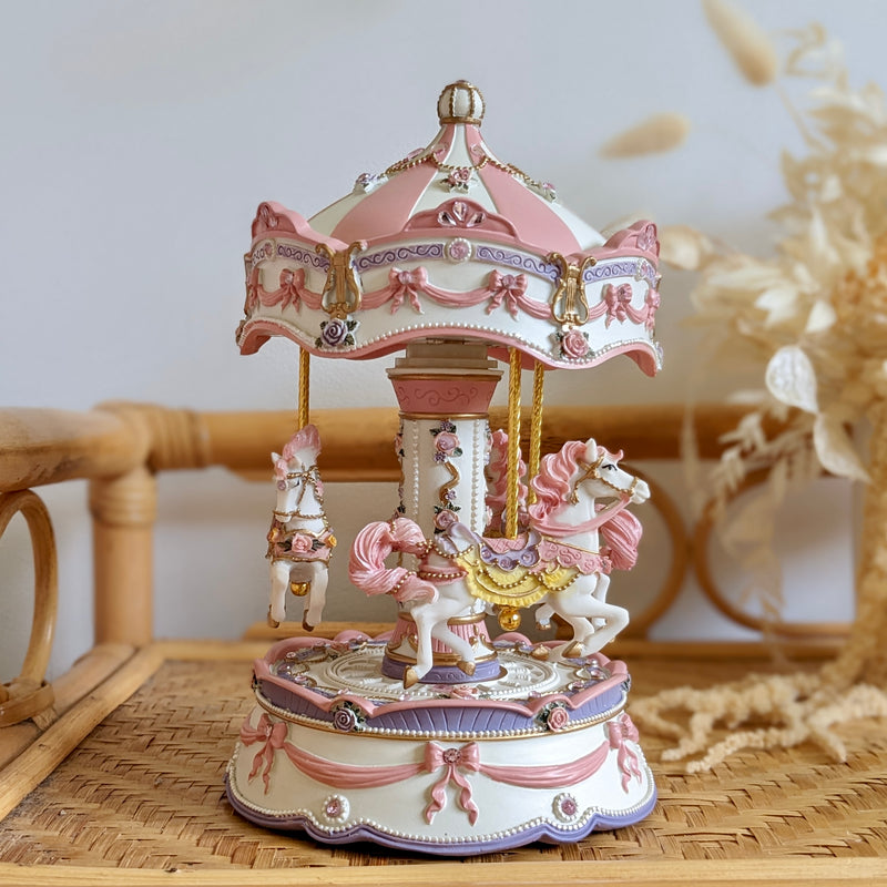 Carousel Music Box Revolving Horse Princess Pink Gifting Ideas Best Seller Most Loved in Store