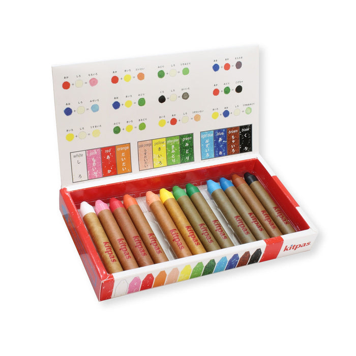Kitpas Medium Stick Crayons 12 Colours 3yrs+