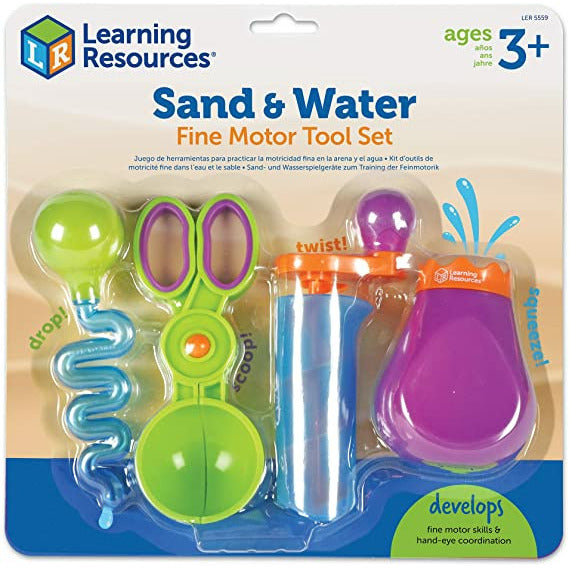 Learning Resources Sand and Water Fine Motor Tool Set of 4 Bath Toys Early Science STEM Toys Sensory Developmental Toys for Toddlers Best Seller 3yrs+