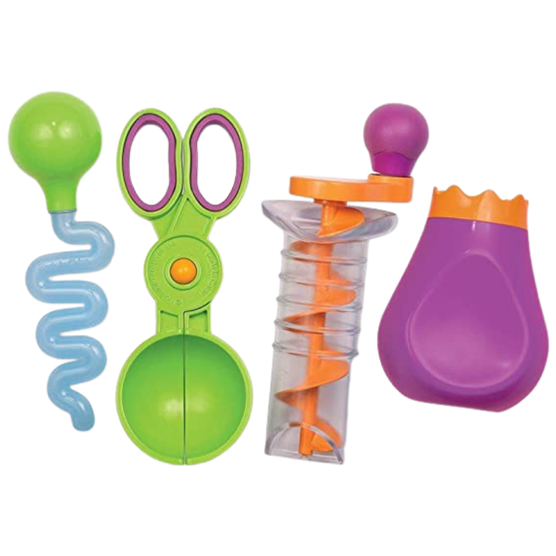 Learning Resources Sand and Water Fine Motor Tool Set of 4 Bath Toys Early Science STEM Toys Sensory Developmental Toys for Toddlers Best Seller 3yrs+