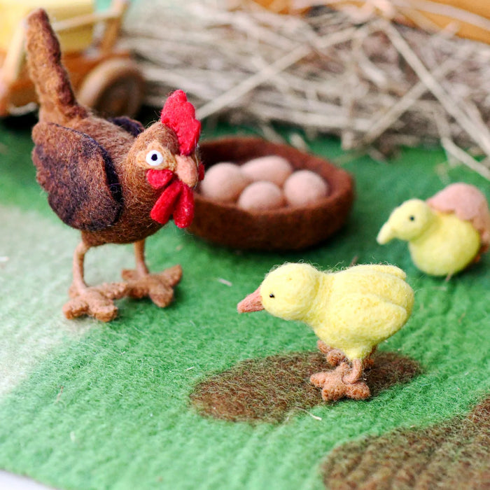 Tara Treasures Felt Life cycle of Chicken Toy