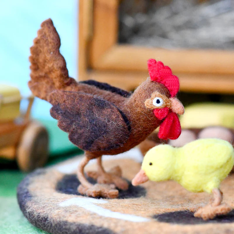 Tara Treasures Felt Life Cycle of Chicken Pretend & Imaginative Play Toys Felt Animals 3yrs+