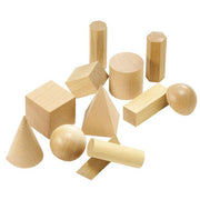 Wooden Geometric Solids 12pcs 3yrs+ - My Playroom 