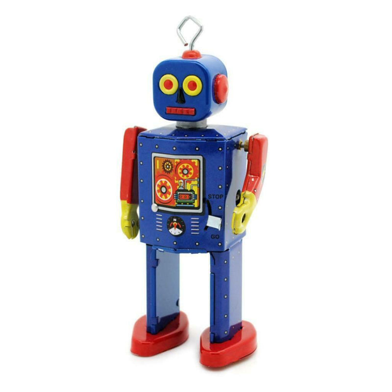 Wind Up Robot Vintage Blue Gear Saint John