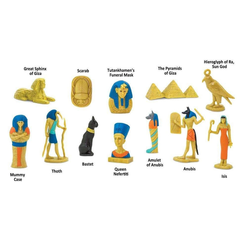 Tube of 12 Ancient Egypt figurines Montessori Language Learning Figurines by Safari Ltd Toob Range Best Seller 3yrs+