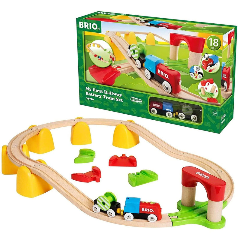 BRIO My First Railway Battery Operated Train Set 25 Pieces Toddler Toys 18m+