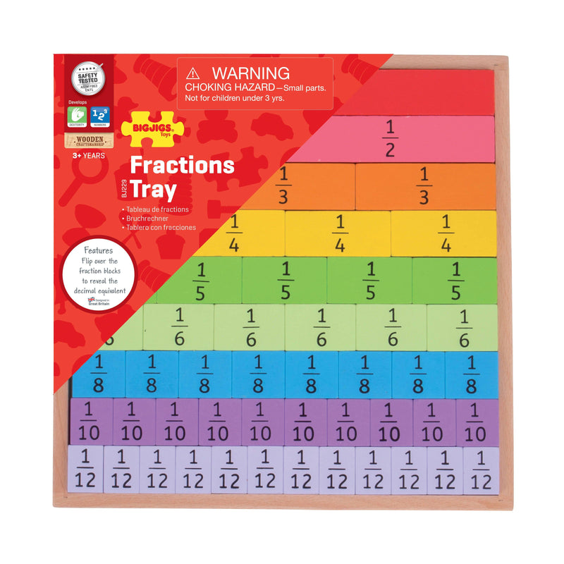 BigJigs Fractions Tray 3yrs+ - My Playroom 