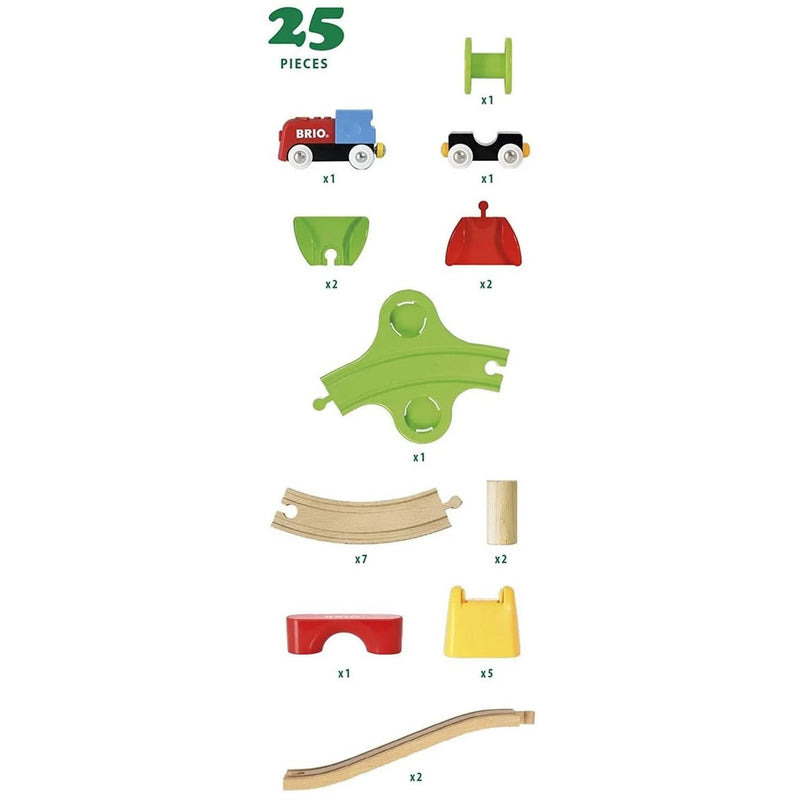BRIO My First Railway Battery Operated Train Set 25 Pieces Toddler Toys 18m+